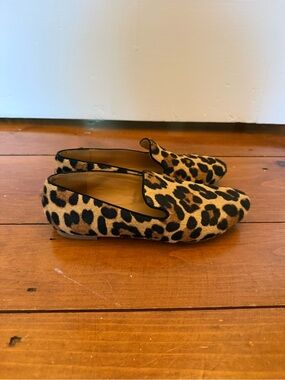 J.Crew Leopard Calf Hair Loafers